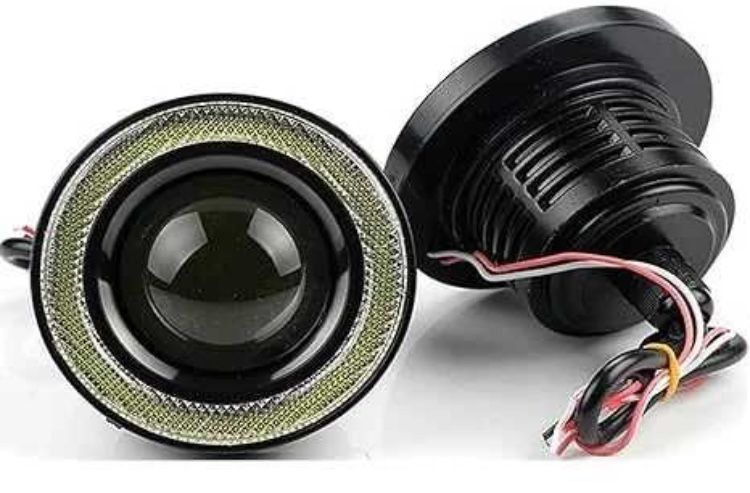 Led халогени с ангелски очи 12V 89mm / лед халогени