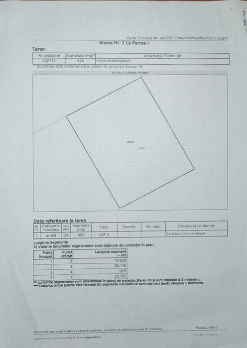 Vând în Lugoj lot de casa str Fundatura Crișan.490mp orientare Sud-Est