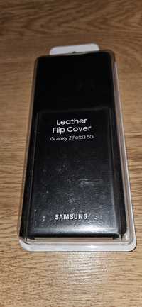 Husa Leather Flip Cover Samsung Galaxy Z Fold 3 5G Black NOUA
