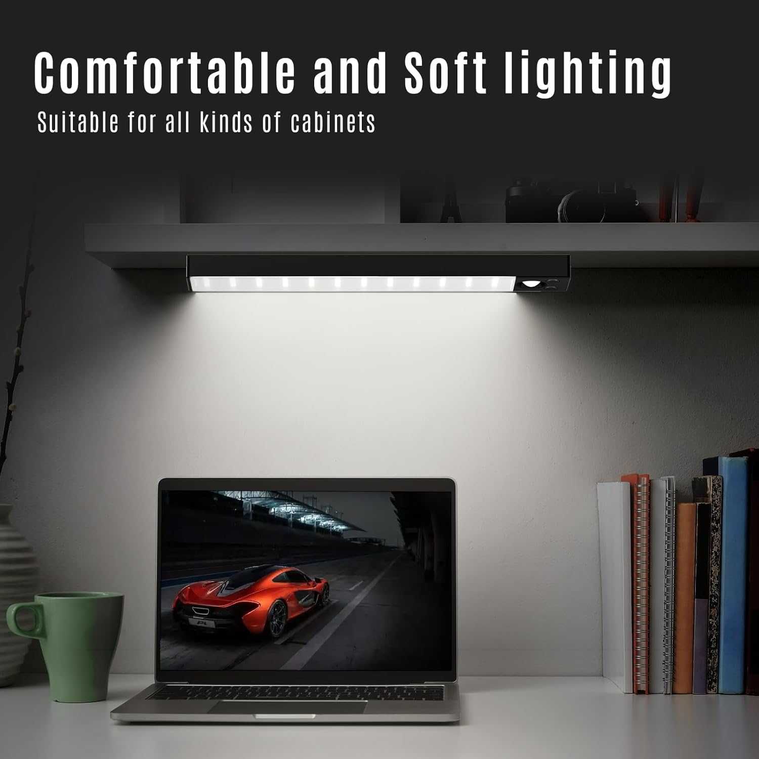 НОВО! USB LED осветление за шкаф сензор за движение, 32см