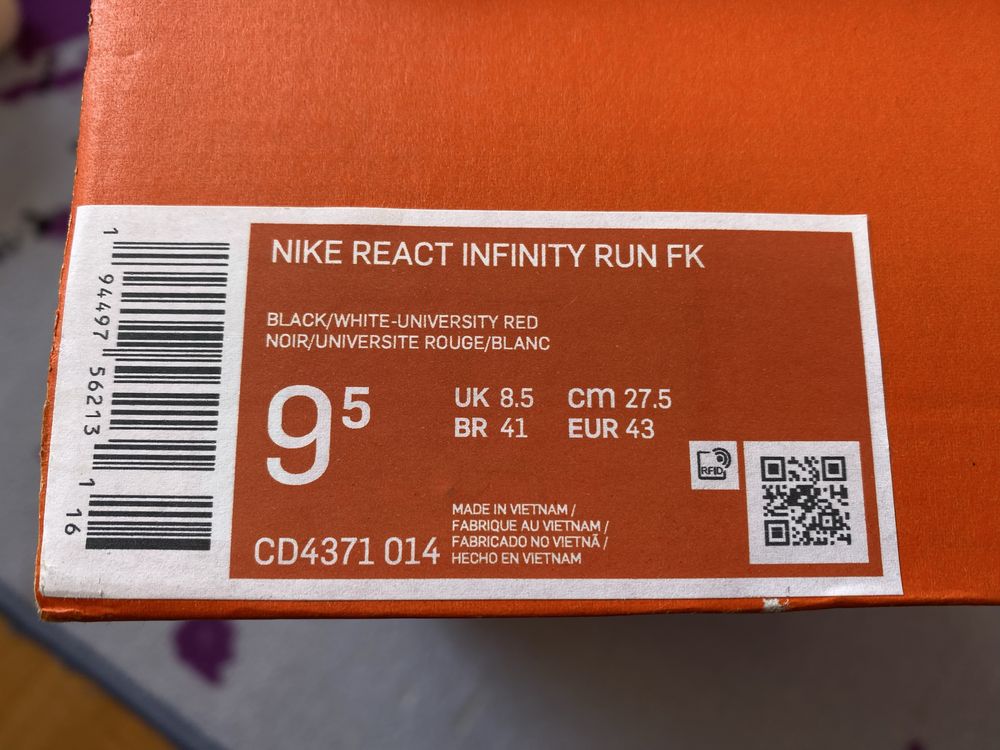 NIKE REACT infinity run FK