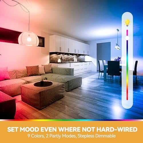 Нови 2 броя Безжична LED крушка с кука RGB таймер димер дистанционно