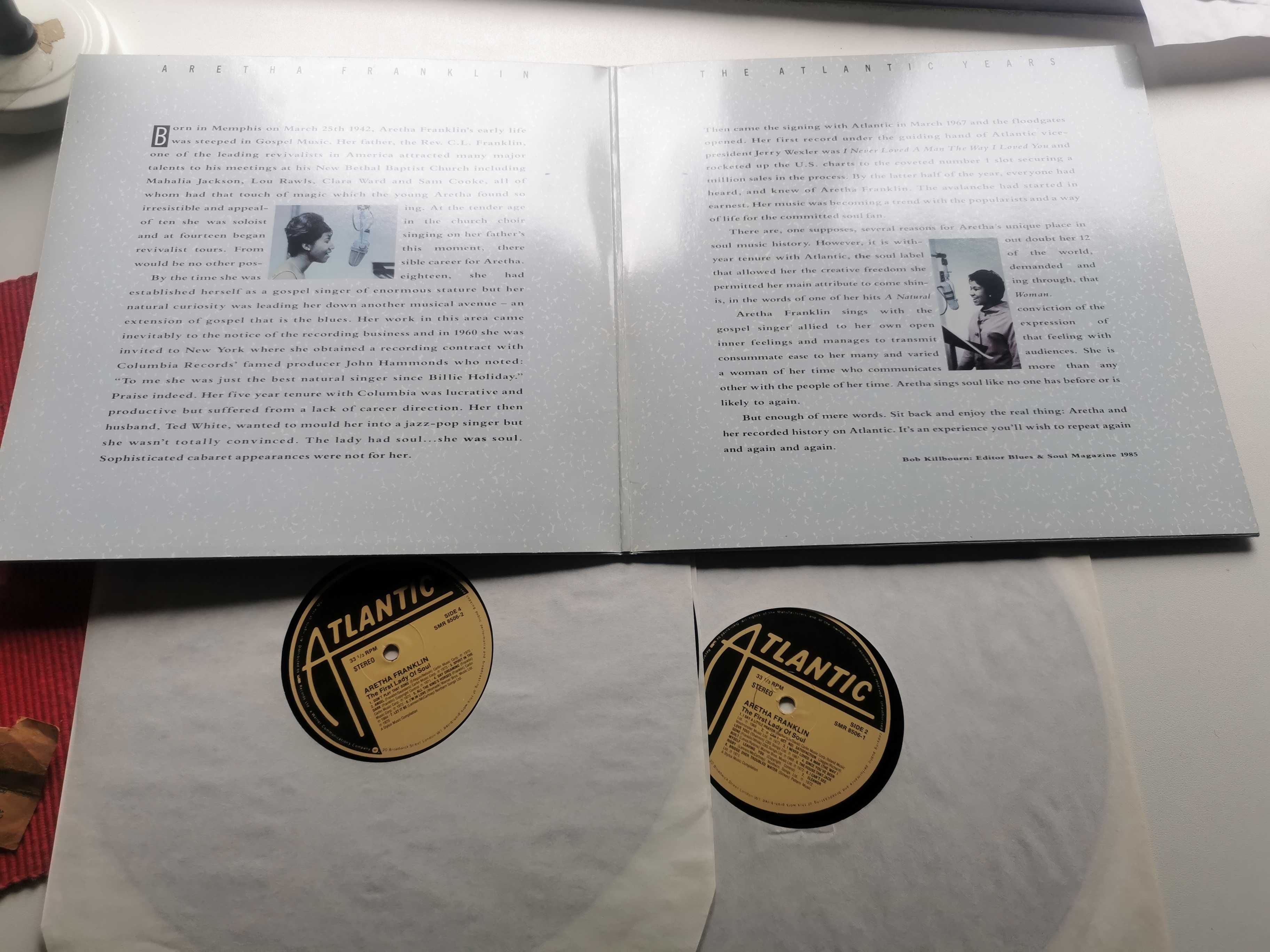 Aretha Franklin dublu disc vinil LP placa ca nou