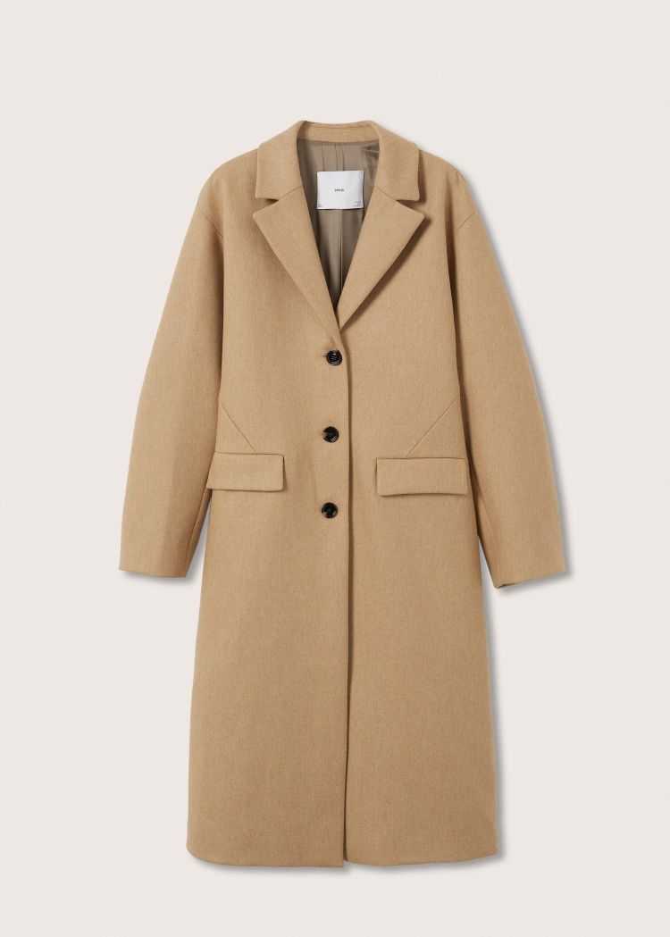 MANGO oversize wood coat/ Овърсайз вълнено палто