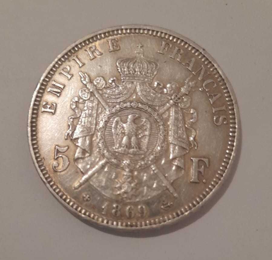Moneda 5 franci 1869