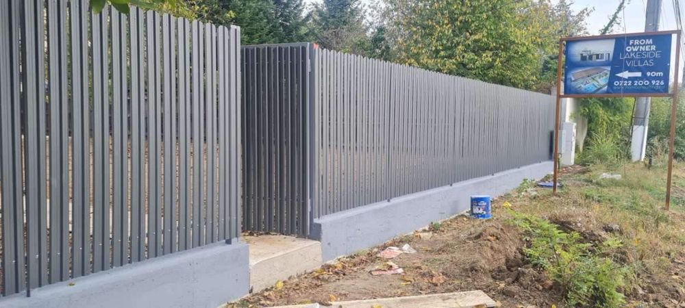 garduri si porti tip jaluzea fer forjat șipcă metalică plasă bordurat