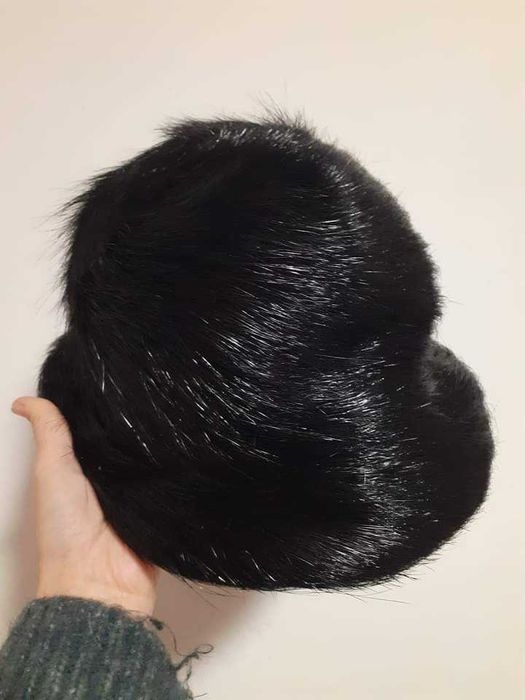 Căciulă groasă neagră, de nutrie transport gratuit easybox