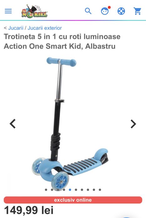 Trotineta si skateboard cu set casca, genunchiere si cotiere