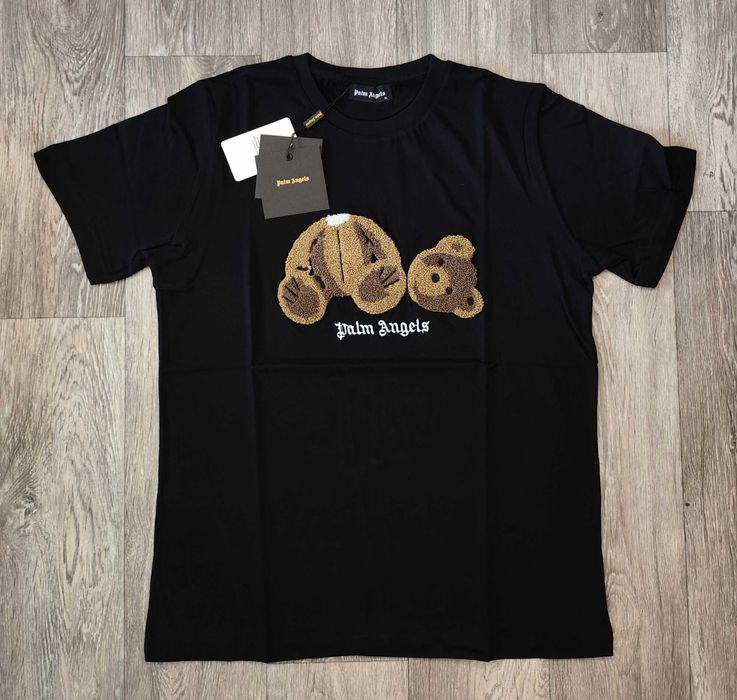 Мъжка детска фланелка тениска Palm Angels bear мече блуза 100% памук