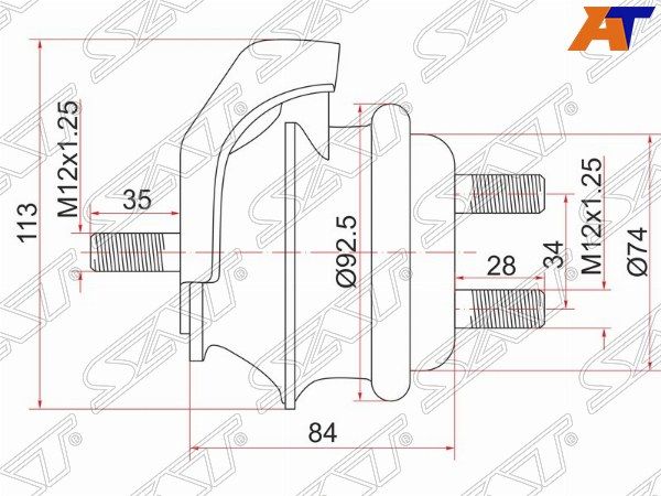 Опора двигателя Toyota Crown