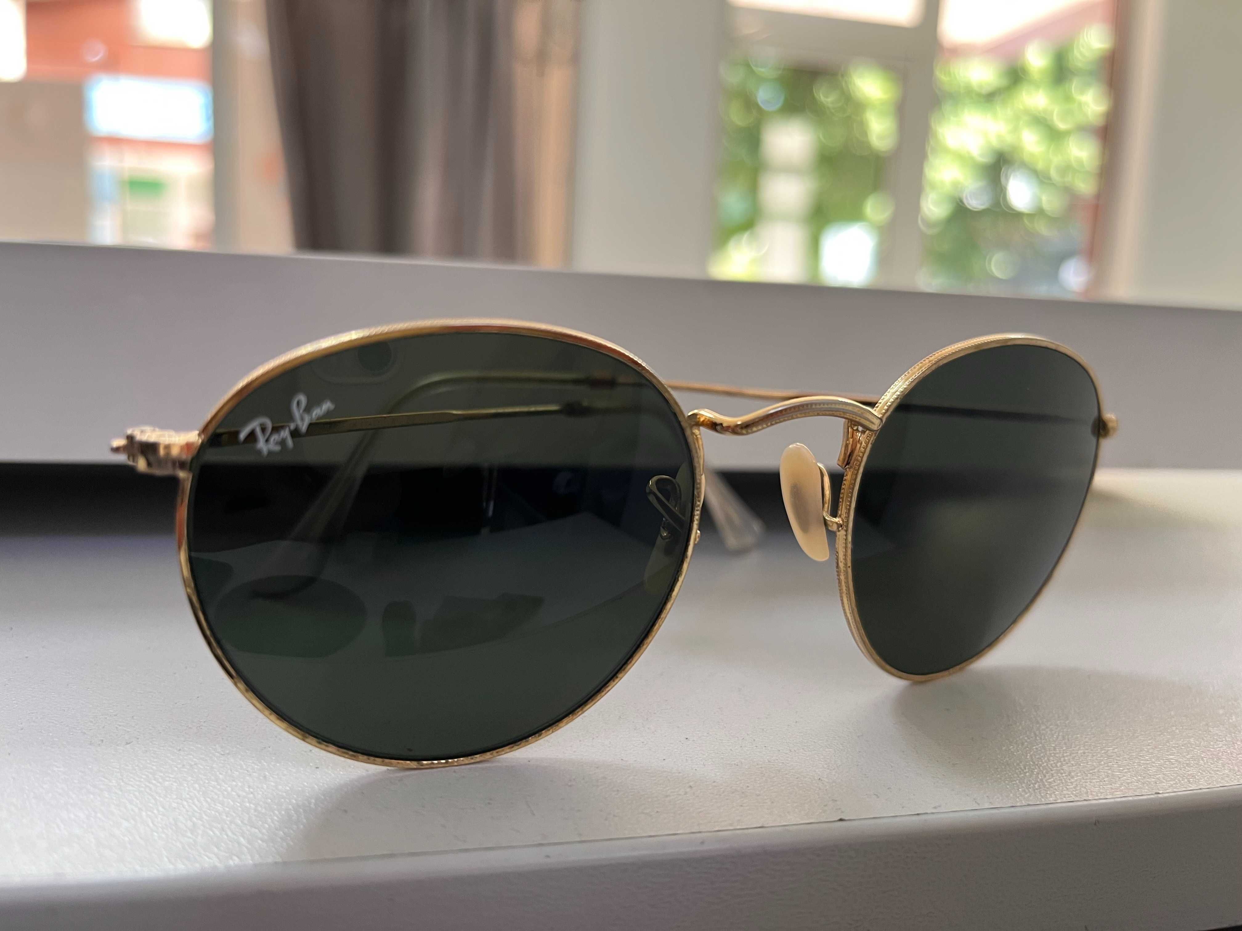 Слънчеви очила Ray ban Round Metal Gold