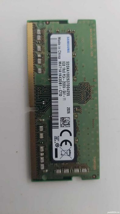 Memorie RAM pentru laptop DDR4 8G 2666 Samsung