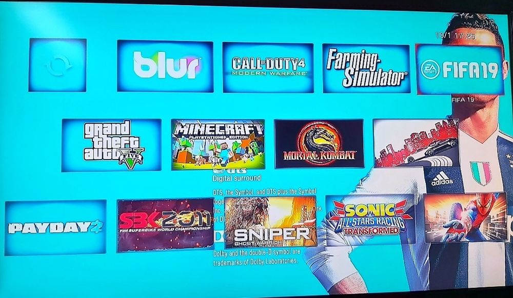 Ps3 slim fullbox fifa19 gta5 blur nfs minecraft m kombat farm spider