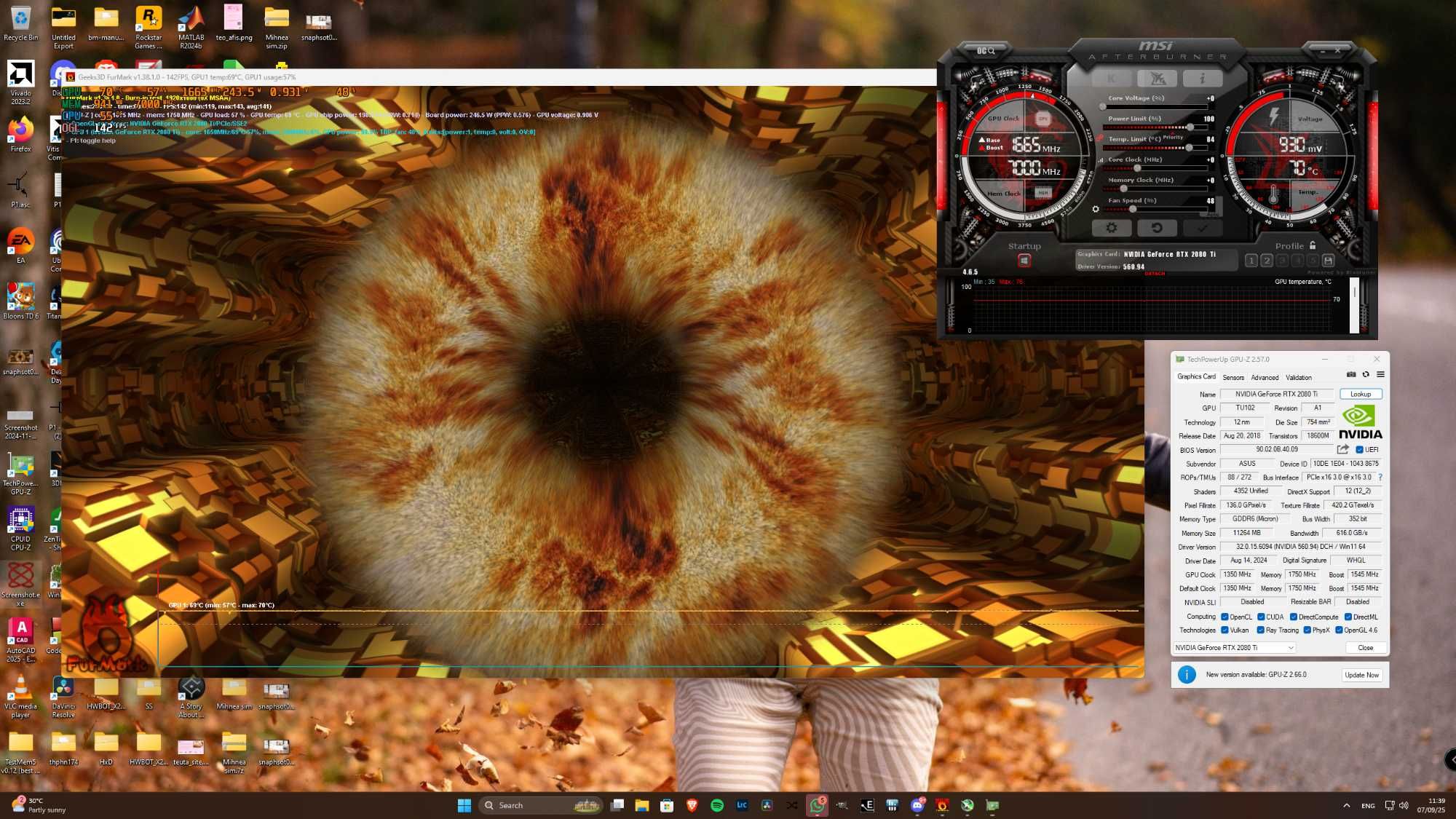 Doua placi video RTX 2080 TI 11GB