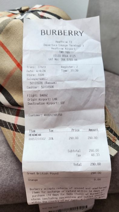 Мъжка шапка Burberry