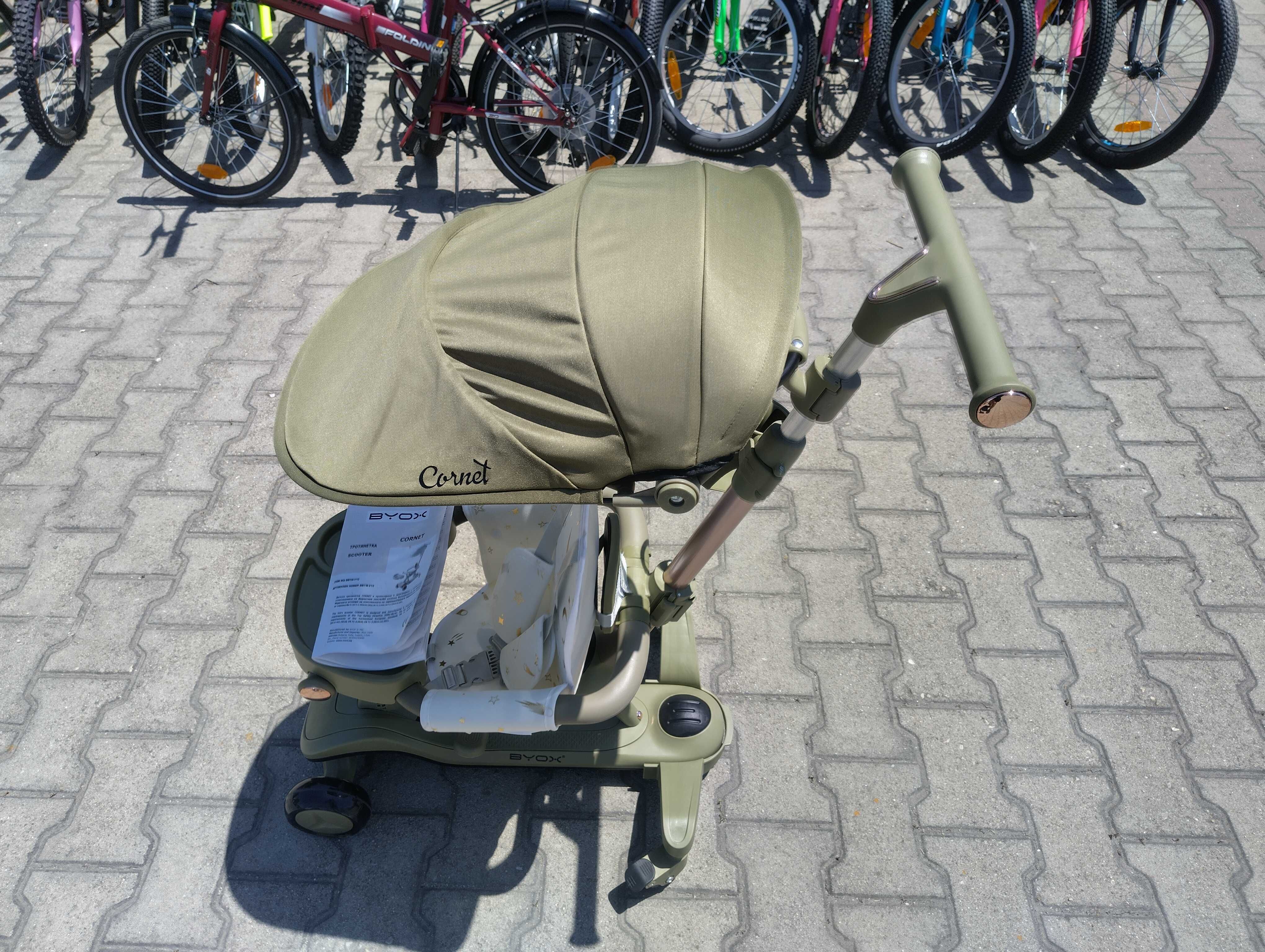 BYOX Детска тротинетка Cornet 6в1 зелен