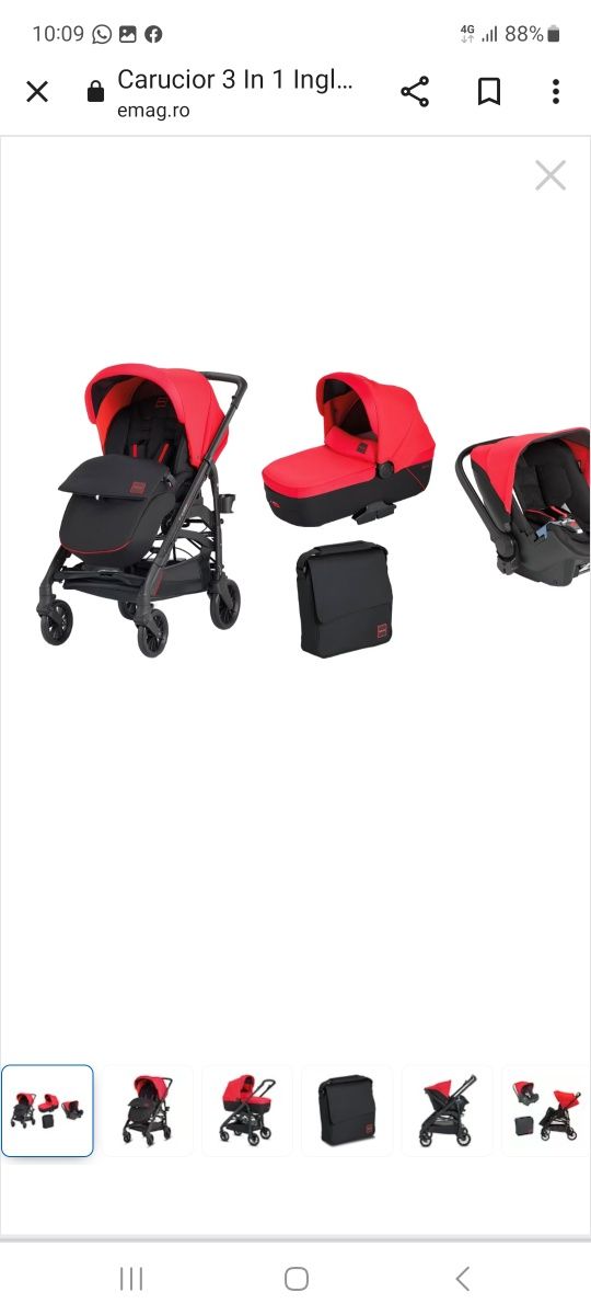 Carucior 3 In 1 Inglesina Trilogy System