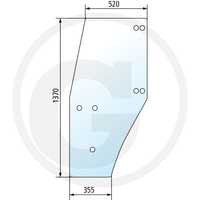 Geam usa tractor Fendt Farmer 200 250V , 260V , 270V , 275V , 280V