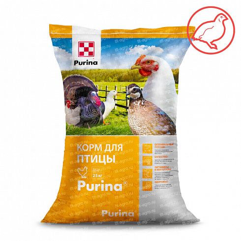 Комбикорм Purina® для продуктивных перепелов-несушек, 25 кг