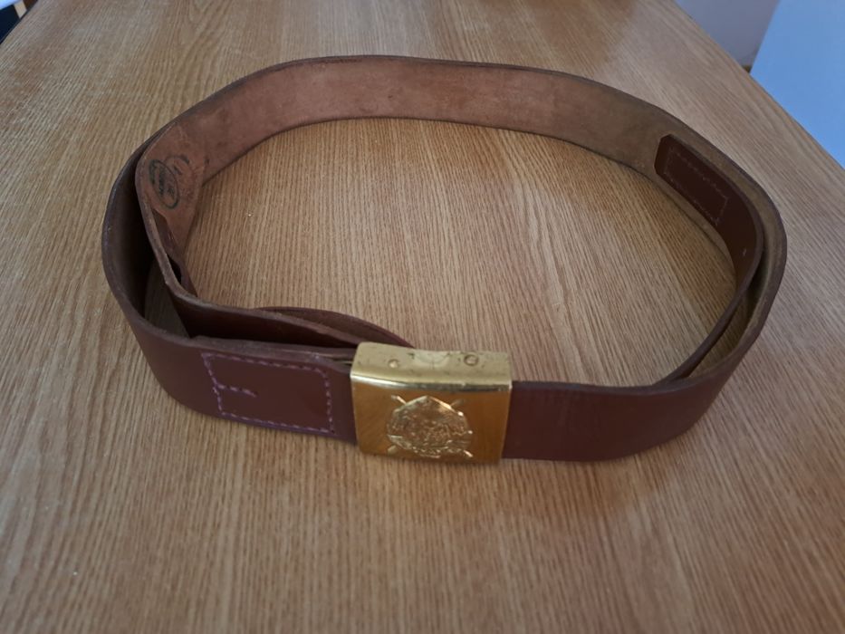 Centura militara + pafta, piele de bovină  originala RS