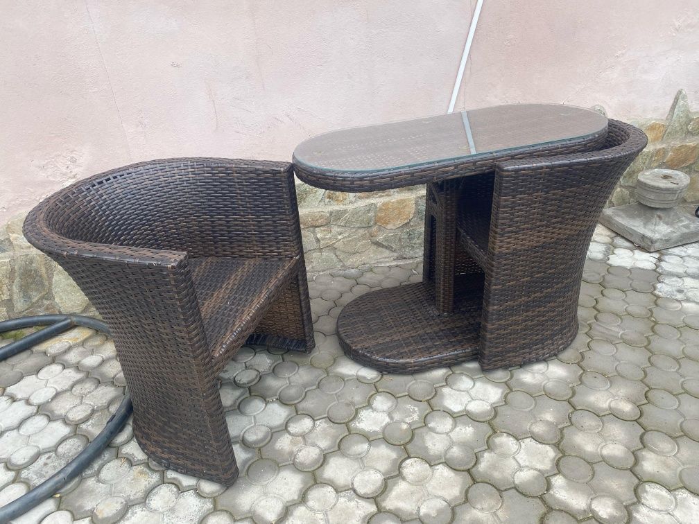 Set mobilier grădină din ratan