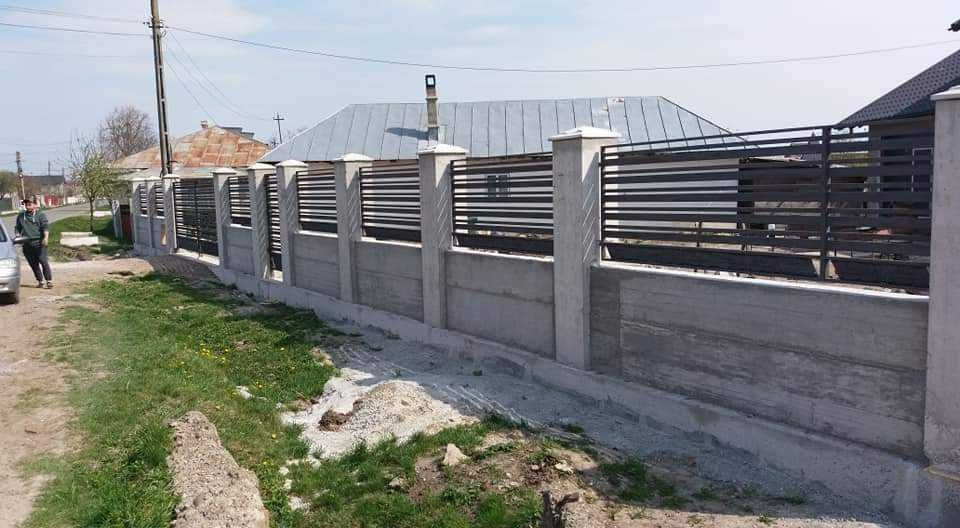 Constructii garduri din sipca metalica, panou tip jaluzele, BCA, plasa