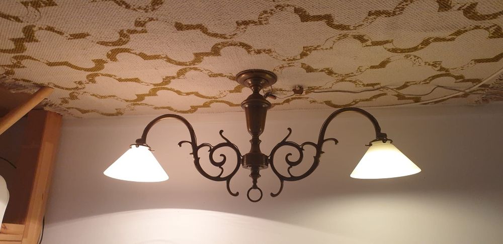 Accesoriu decorațiune lumina vintage colectie alama Olanda 1910