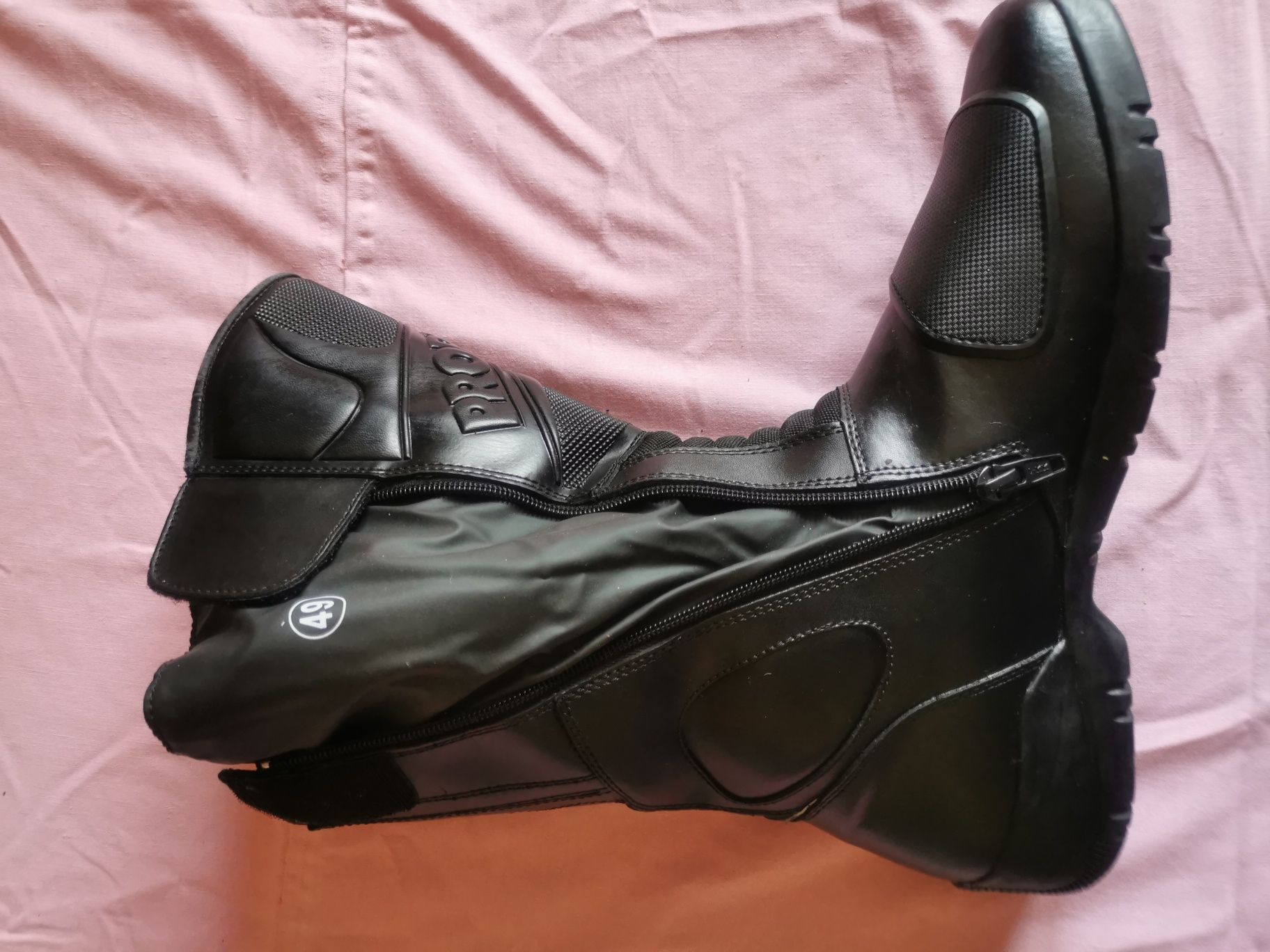 Vând cizme Moto Probiker Piele Neagră Mărimea 49