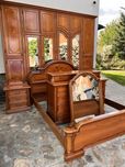 Dormitor stil Baroc din lemn cu intarsii florale !