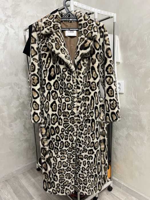 Женская шуба Тедди леопард