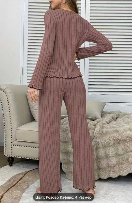 Луксозна, мека, лека дамска пижама, памук Нова 2-3ХЛ PLUS SIZE.