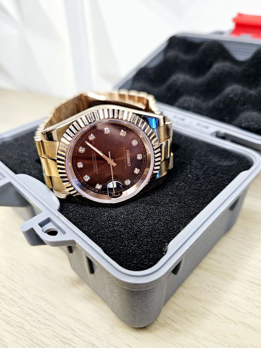 Seiko Datejust Skeleton Rose Gold Custom