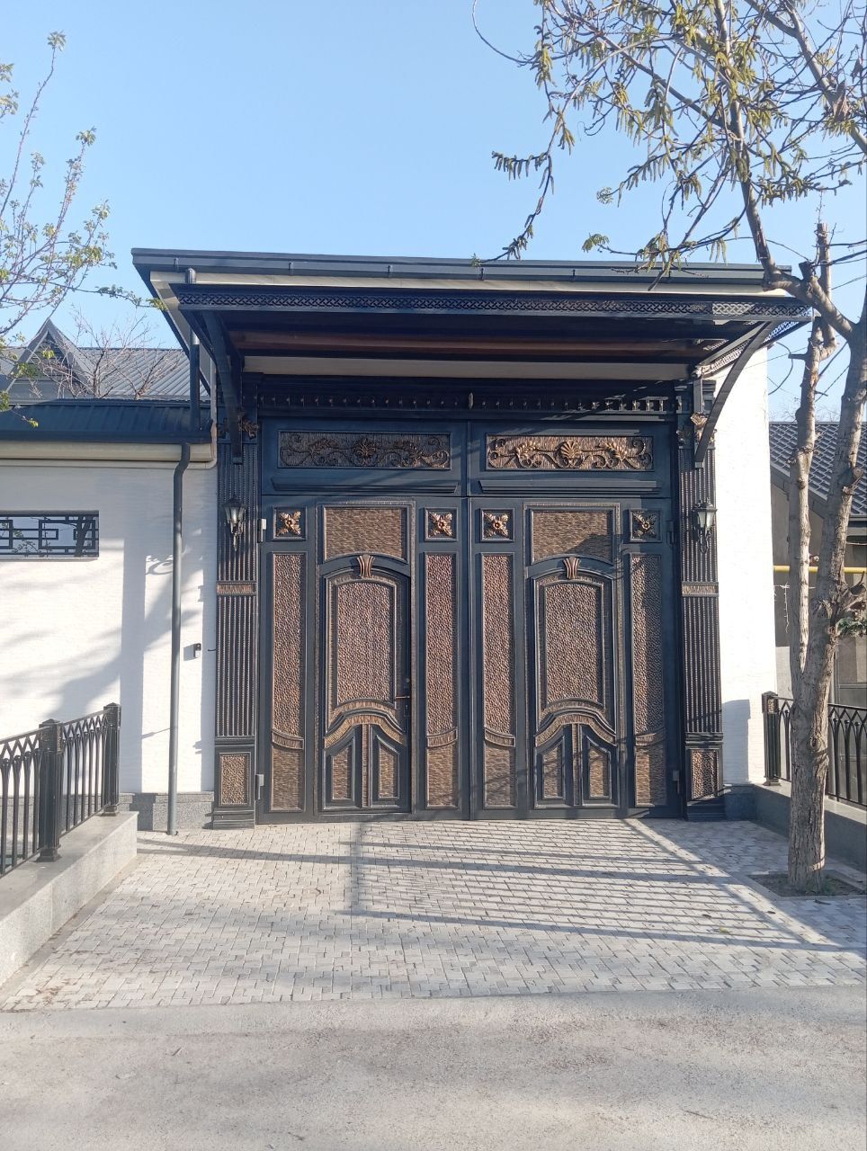 Ворота калитки ришотки навесы перила darvoza perilla Nave's