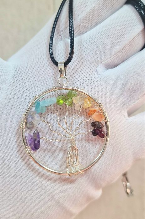 Кулоны с натуральными камнями.