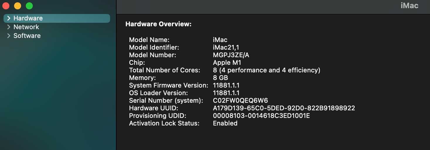iMac 24 Retina 4.5K | M1 чип с 8 ядрен GPU | 512GB - Зелен - Като НОВ!
