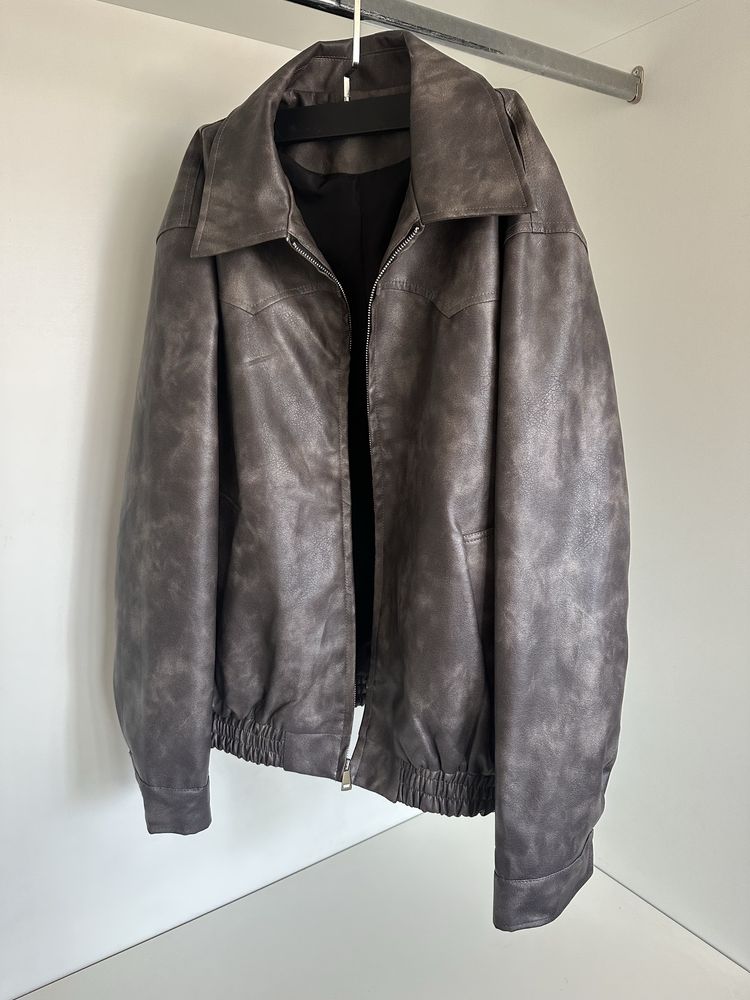 Кожено унисекс яке Zara