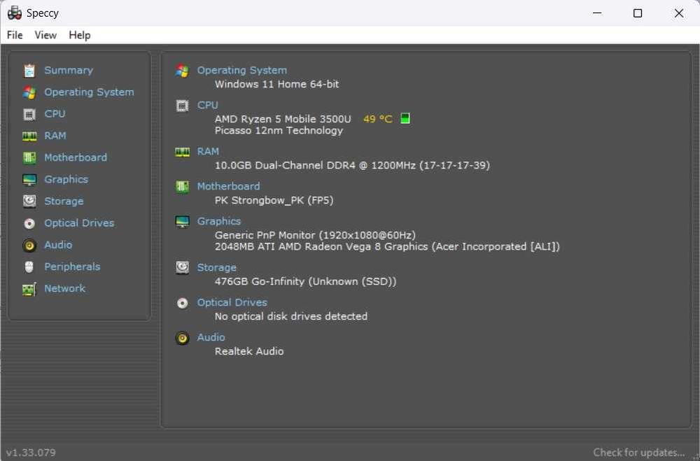 Laptop Acer Swift Ryzen 5 3500u Video Vega8 2G 12GB DDR4 512 SSD Slim