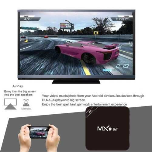 Нов MX9 TV box четириядрени 4K Android 8GB 128GB / Android TV 11, 9 5G