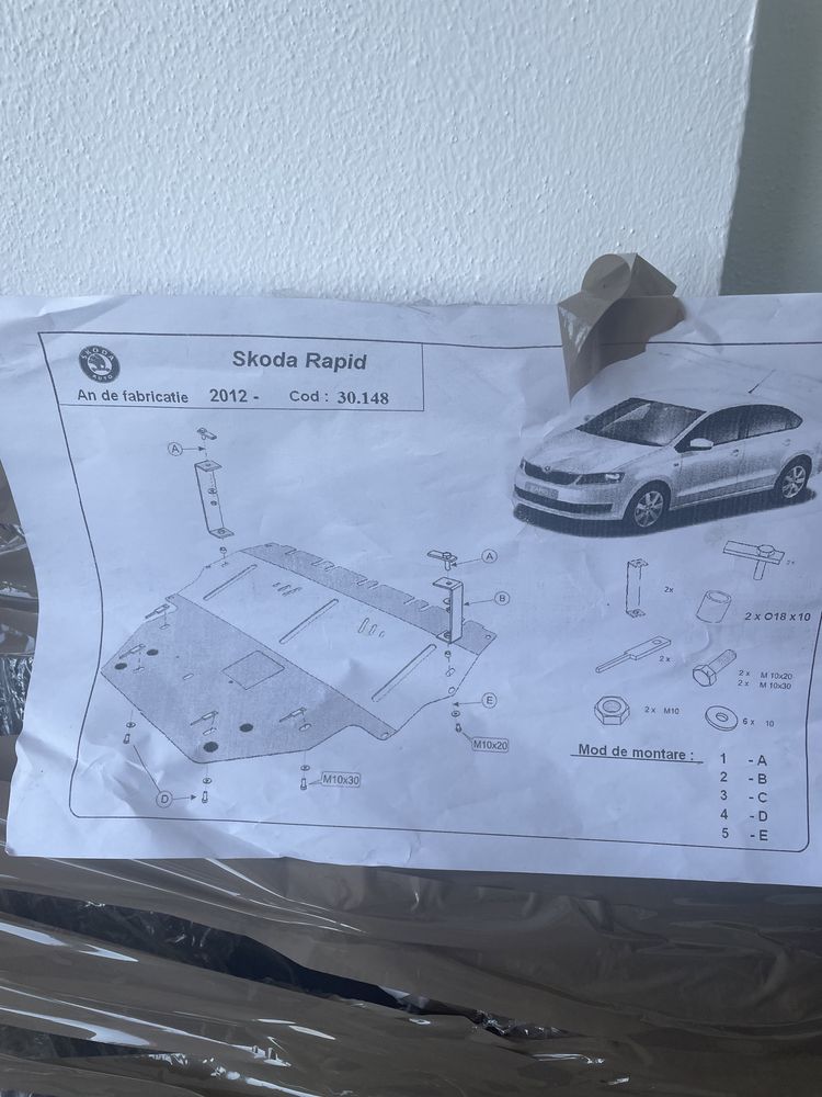 Scut metalic Skoda Fabia/Rapid