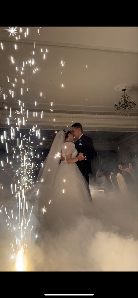 Тяжелый дым, свадьба, спецэффекты, холодный фонтан