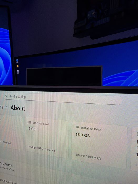 HP All in One 24” i5/16GB/512GB nvme