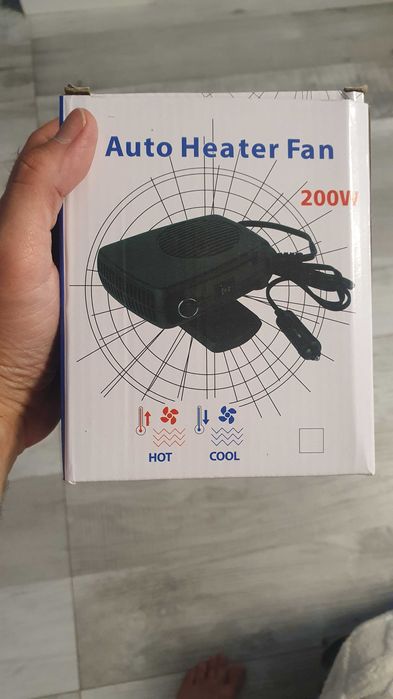 Aeroterma auto NOUA, 200W, 12V cu aer cald si rece, dezaburire