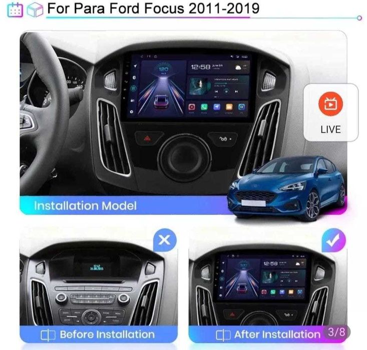 OFERTA! Navigatie Android Display 9" FORD FOCUS MK2 MK3