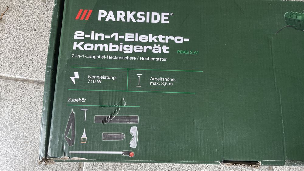 Parkside чисто нов електрически храсторез , телескопична резачка
