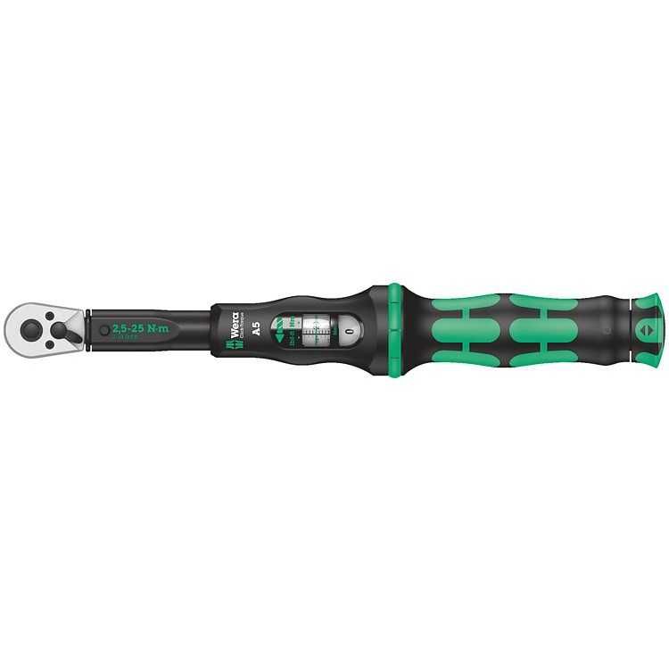 Wera Cheie dinamometrică cu clichet reversibil, 290mm, 1/4", 2.5-25 Nm