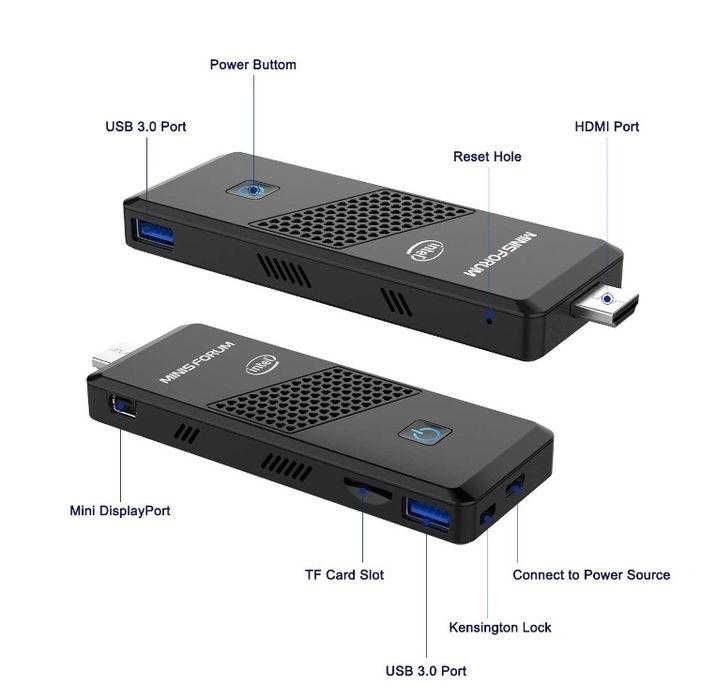 Супер мини PC компютър с Windows 10 pro, MINISFORUM S41 Celeron N4120