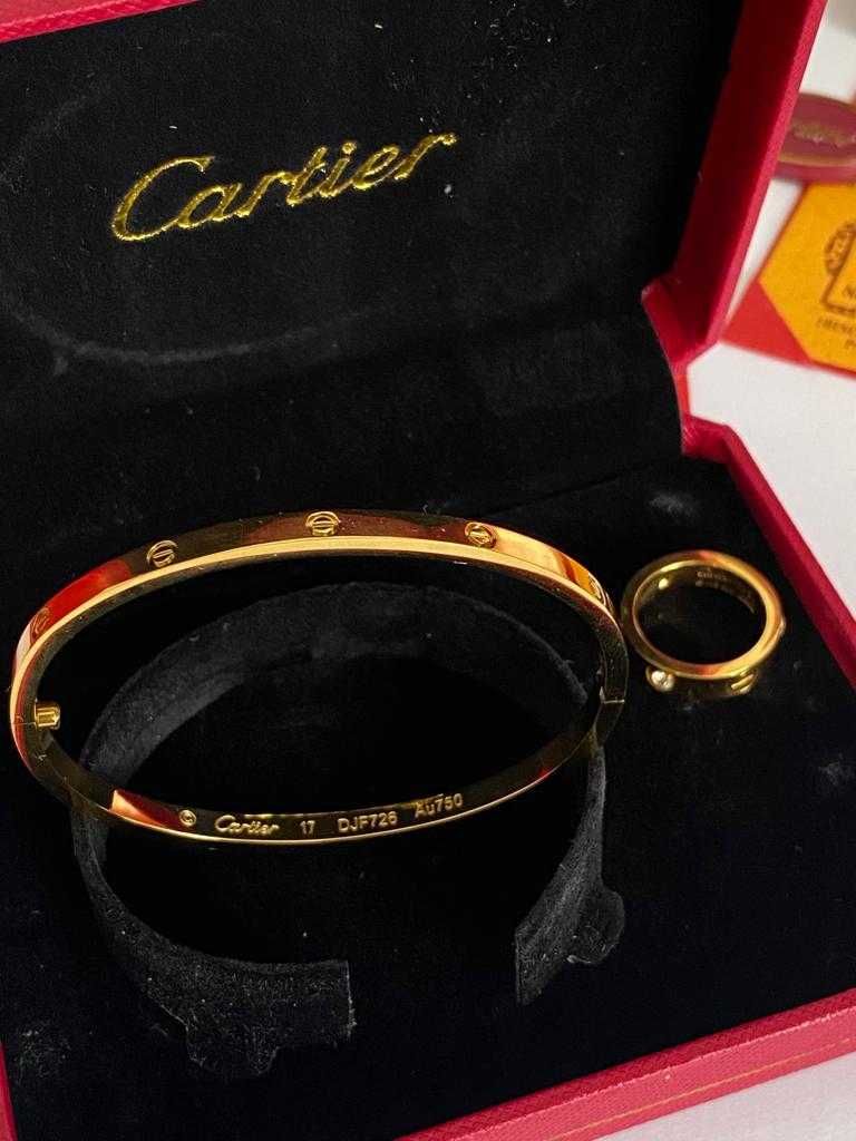 Brățară model slim Cartier LOVE 17 Gold 750
