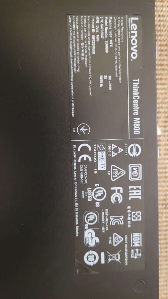 Lenovo Mini PC -I5 

Calculator Lenovo M800 SFF, Intel Core i5 6500