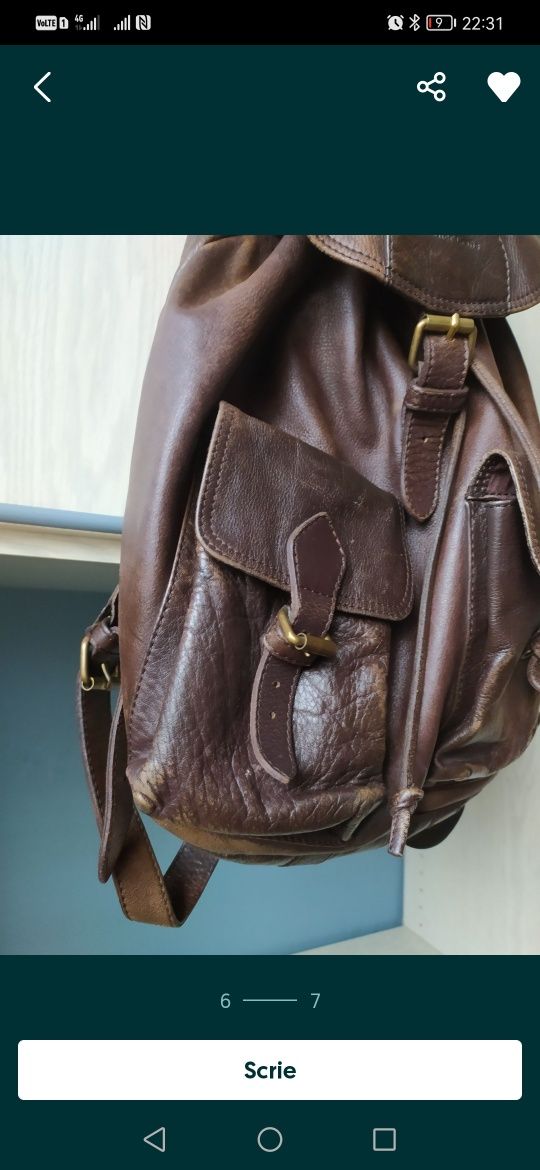 Ghiozdan rucsac piele 1