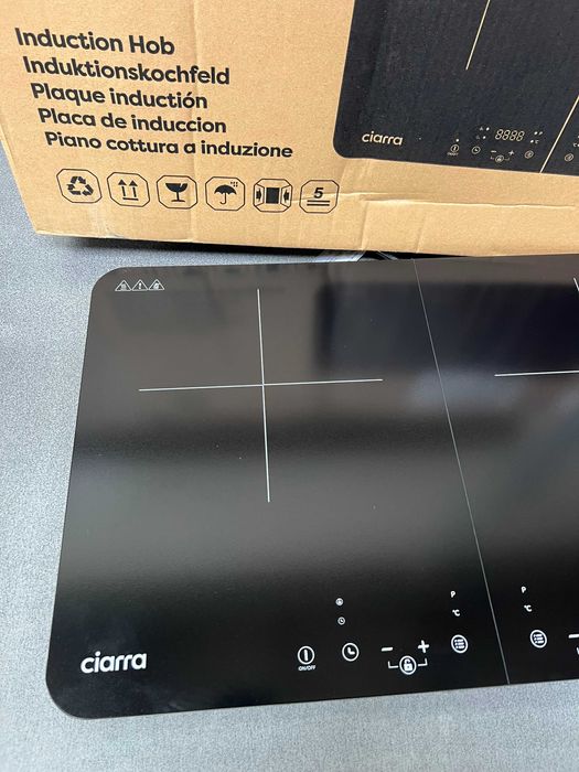 Преносим двузонов индукционен котлон CIARRA CUTIH2 , 2800W